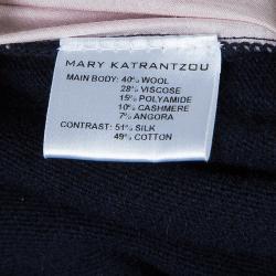 Pre Owned Mary Katrantzou Silk Printed Knipi Knit Jumper L