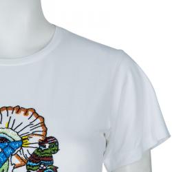 Mary Katrantzou White Sequin Embellished T Shirt XS