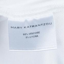 Mary Katrantzou White Sequin Embellished T Shirt XS