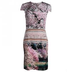 Mary Katrantzou Multicolor Printed Silk Cap Sleeve Dress M