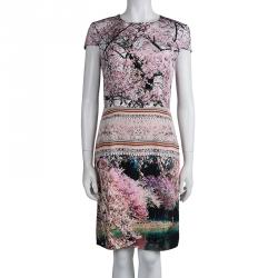 Mary Katrantzou Multicolor Printed Silk Cap Sleeve Dress M