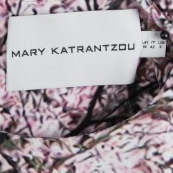 Mary Katrantzou Multicolor Printed Silk Cap Sleeve Dress M
