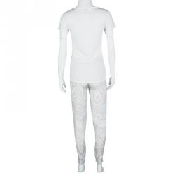 Matthew Williamson Grey Abstract Printed Silk Pants L