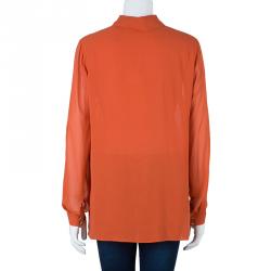 Matthew Williamson Crimson Long Sleeve Blouse M