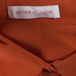 Matthew Williamson Crimson Long Sleeve Blouse M