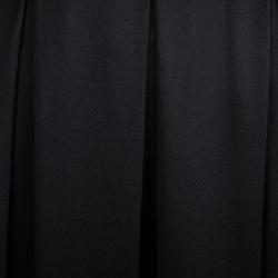Matthew Williamson Black Silk Box Pleated Maxi Skirt L