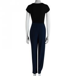 مملوكة مسبقًا Matthew Williamson Navy Blue Silk Loose Fit Pants L