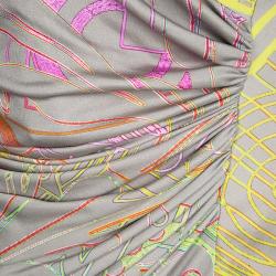 Matthew Williamson Multicolor Printed Silk Jersey Strapless Mini Wrap Dress S