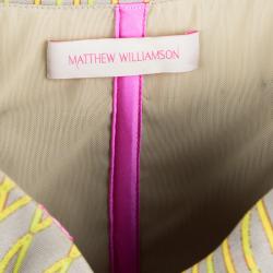 Matthew Williamson Multicolor Printed Silk Jersey Strapless Mini Wrap Dress S