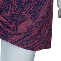 Pre Owned Matthew Williamson Pink Printed Embellished Dress M