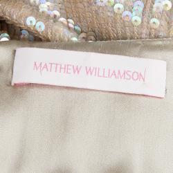 Matthew Williamson Gold Sequin and Crystal Embellished Vest S