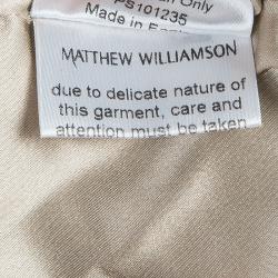 Matthew Williamson Gold Sequin and Crystal Embellished Vest S