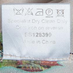 مملوكة مسبقًا Matthew Williamson Beige Floral Print Buttondown Long Sleeve Silk Shirt M