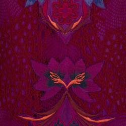 Pre Owned Matthew Williamson Purple Floral Embroidered Aplique Lace Dress M