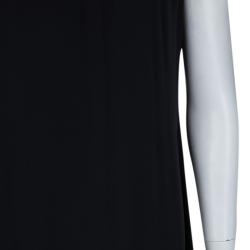 مملوكة مسبقًا Matthew Williamson Black Silk Embellished Sleeveless Dress L