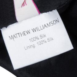 مملوكة مسبقًا Matthew Williamson Black Silk Embellished Sleeveless Dress L