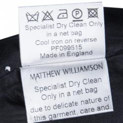 مملوكة مسبقًا Matthew Williamson Black Silk Embellished Sleeveless Dress L