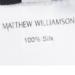 Pre Owned Matthew Williamson Black Silk Embellished Yoke Detail Dress M