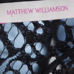 Matthew Williamson Black Embellished Overlay Lace Dress S