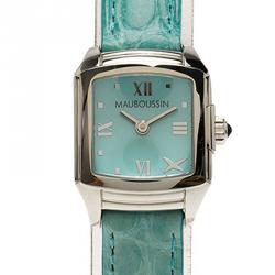 Mauboussin Blue Mother of Pearl Stainless Steel Classic Women's Wristwatch