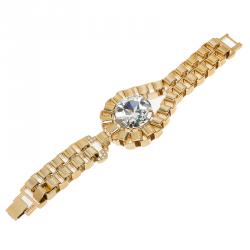 Mawi Crystal Diamond Gold Tone Bracelet