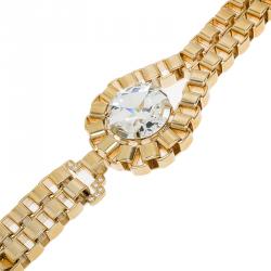 Mawi Crystal Diamond Gold Tone Bracelet