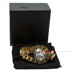 Mawi Crystal Diamond Gold Tone Bracelet