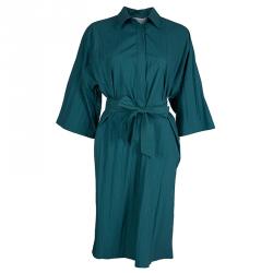 Pre Owned Max Mara Jade Green Shirt Dress M