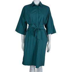 Pre Owned Max Mara Jade Green Shirt Dress M
