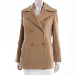 Pre Owned Max Mara Camel Brown Wool Blazer S