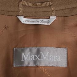 Pre Owned Max Mara Camel Brown Wool Blazer S