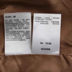 Pre Owned Max Mara Camel Brown Wool Blazer S