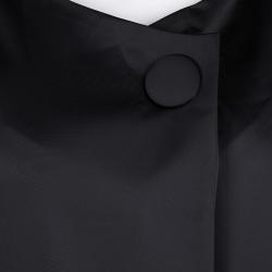 Pre Owned Max Mara Black Overlap Short Sleeve Dress M