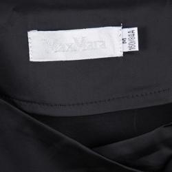 Pre Owned Max Mara Black Overlap Short Sleeve Dress M