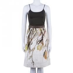 Pre Owned Max Mara Studio Watercolor Printed Skirt M