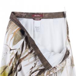 Pre Owned Max Mara Studio Watercolor Printed Skirt M