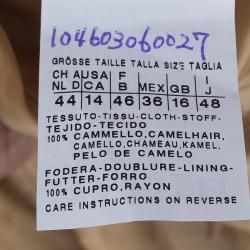 Pre Owned Max Mara Camel Jacket L