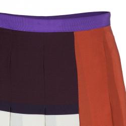Pre Owned Max Mara Colorblock Knee Length Skirt L
