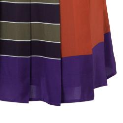 Pre Owned Max Mara Colorblock Knee Length Skirt L