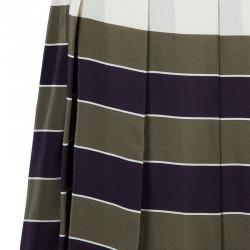 Pre Owned Max Mara Colorblock Knee Length Skirt L