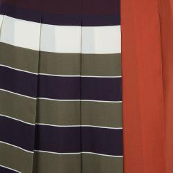 Pre Owned Max Mara Colorblock Knee Length Skirt L