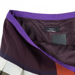 Pre Owned Max Mara Colorblock Knee Length Skirt L