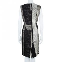 Pre Owned Max Mara Monochrome Print Shift Dress L