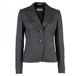 Pre Owned Max Mara Black Tweed Pant Suit S