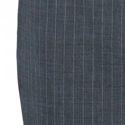 Pre Owned Max Mara Grey Pinstripe Pencil Skirt S