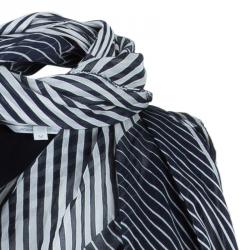Max Mara Monochrome Print Draped Top M