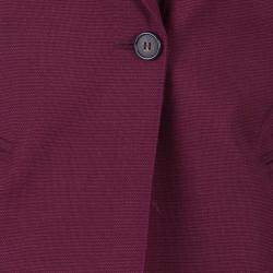 Pre Owned Max Mara Maroon Tailored Blazer L