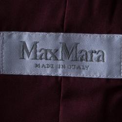 Pre Owned Max Mara Maroon Tailored Blazer L