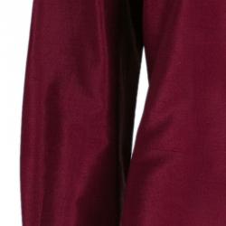 Pre Owned Max Mara Plum Button Down Silk Shirt M