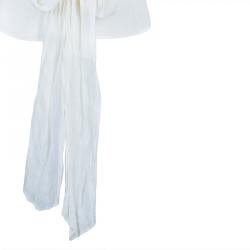 Pre Owned Max Mara White Tie Front Top M